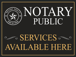 NOTARY PUBLIC SIGN