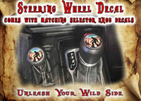 Steering wheel decal Retro Palm 187