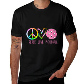 Womens Girls Pickleballs Retired Ladies Peace Love Pickleball  Heathered Texture T-Shirt