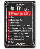 10 Things I Want - Metal Sign