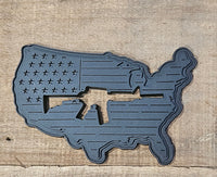 USA Gun Cutout PVC Patches