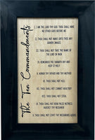 Concealed Gun Storage Cabinet with The Ten Commandments