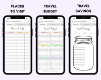 Digital Travel Phone Planner Rainbow