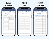Digital Phone Planner Blue