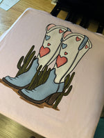 Cowgirl Boot Love Valentines Graphic