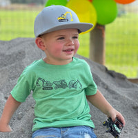 3 In a Row - Construction Trucks - Child Tee