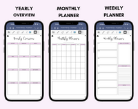 Digital Phone Planner Purple