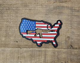 USA Gun Cutout PVC Patches