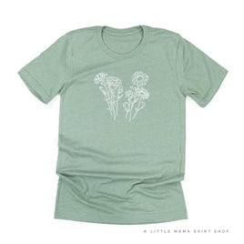 2 Across Birth Flowers - Build Your Own - Unisex Tee