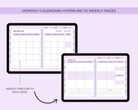 2025 Simply Elegant Digital Planner in Purple
