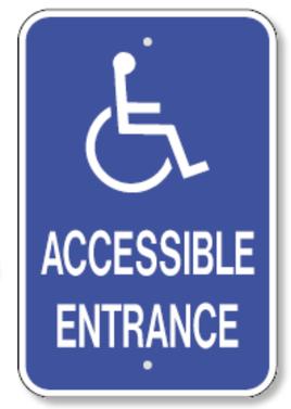 Handicap Street Signs 18"Tx12"W