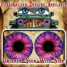 purple and pink headlight decal 23