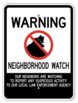 Warning Neighborhood Watch Sign