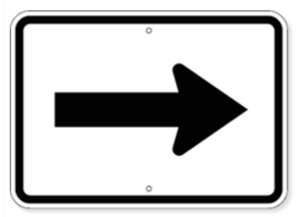 Information Arrow Sign 21 x 15