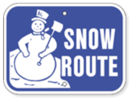 Snow Route Sign