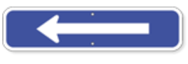 Information Arrow Sign Blue 24 x 6