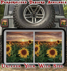 Sunflower field taillights cover decal 24