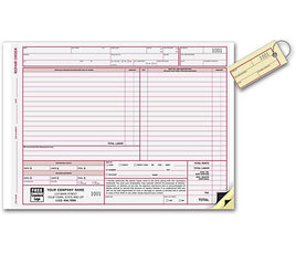 Repair Orders - With Key Tag And Carbons
 Size: 11 x 8 1/2"