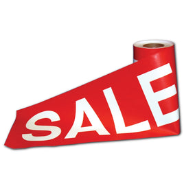 Super Sized Sale Tape (12" x 300') Red/White