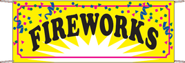Printed Confetti Banners (Fireworks) (3' x 8')