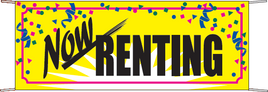 Printed Confetti Banners (Now Renting) (3' x 8')
