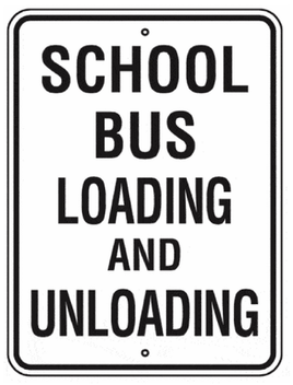 School Buses Loading And Unloading  18 x 24