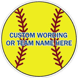 Sports Sticker/ Magnets  6'' diameter Softball