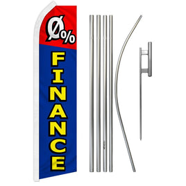 0 Percent Finance Super Flag & Pole Kit