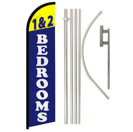 1 & 2 Bedrooms Windless Banner Flag & Pole Kit