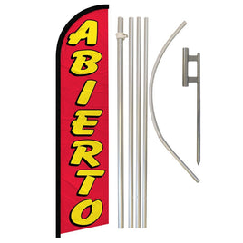 Abierto Windless Banner Flag & Pole Kit