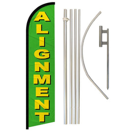 Alignment (Green) Windless Banner Flag & Pole Kit