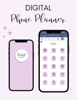 Digital Phone Planner Purple