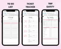 Digital Travel Phone Planner Pink