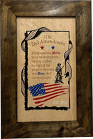 2nd Amendment Gun Safe - Wall Mounted Decorative Secure Gun Cabinet