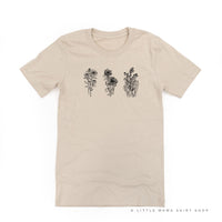 3 Across Birth Flowers - Build Your Own - Unisex Tee