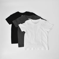 3-PACK RAD ORGANICS TEES - MONOCHROME
