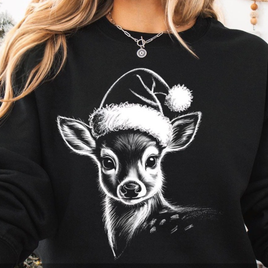 Vintage Christmas Reindeer Comfort Colors T-Shirt