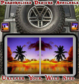 Sunset beach Taillight cover decal 32