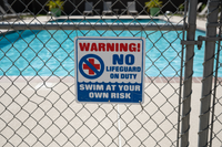 Warning No Lifeguard On Duty Sign-SYMBOL