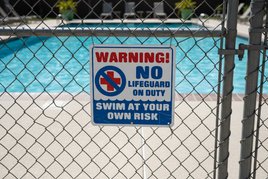 Warning No Lifeguard On Duty Sign-SYMBOL