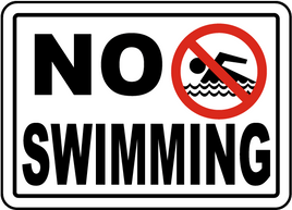 No Swimming Sign
