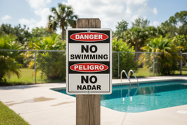 Danger No Swimming Sign