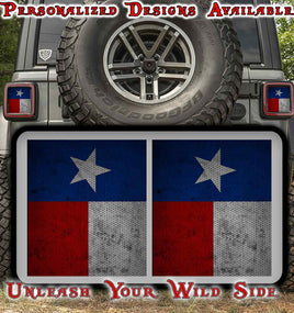 Texas flag Taillight cover decal 33