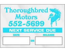 Oil Change Stickers - 384 - Panel C - Sold Individually
