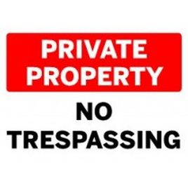 No Trespassing sign