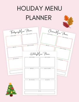 Holiday Menu Planner