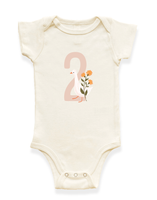 Goose Monthly Milestone Organic Baby Bodysuit