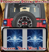 Blue lighting taillight cover decal 39