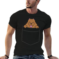 American Bully In The Pocket Cute American Bully  Fade-proof Color T-Shirt