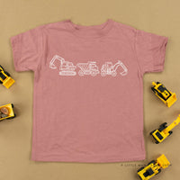 3 In a Row - Construction Trucks - Child Tee